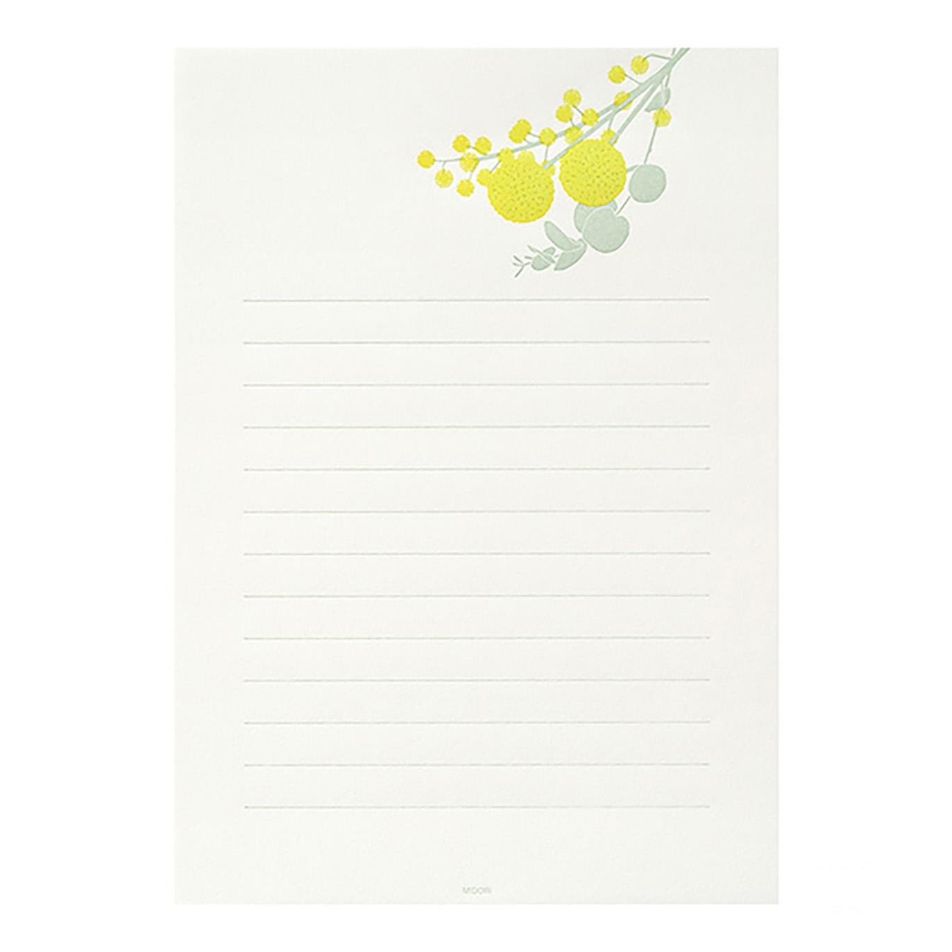 Midori lemon bouquet writing set contents laid flat