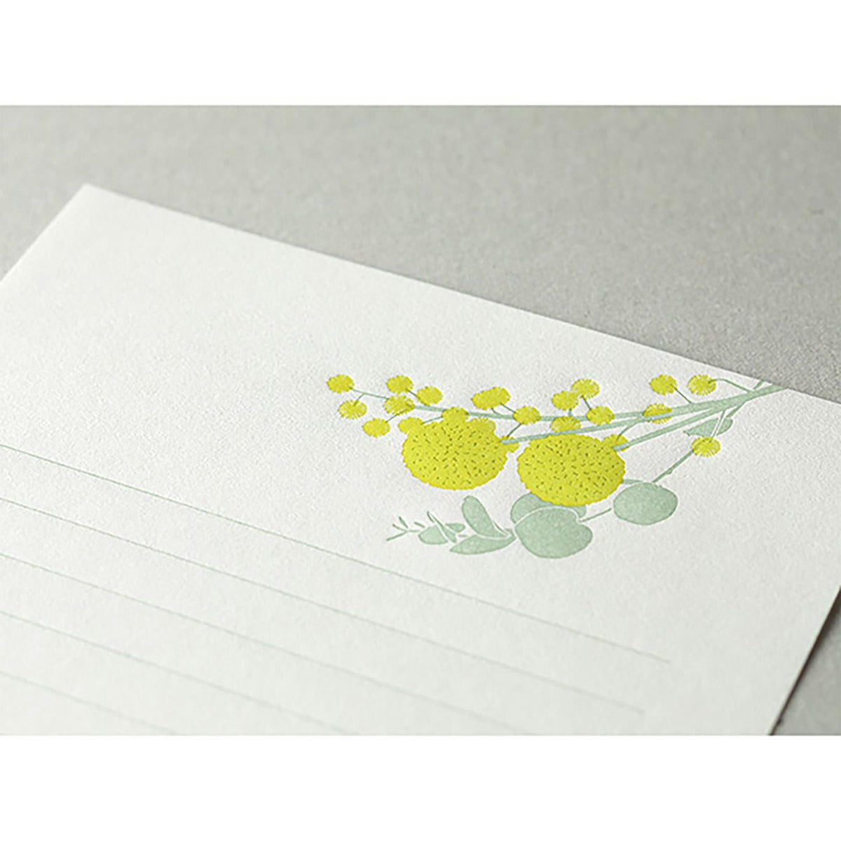 Midori lemon bouquet letter writing set envelope detail