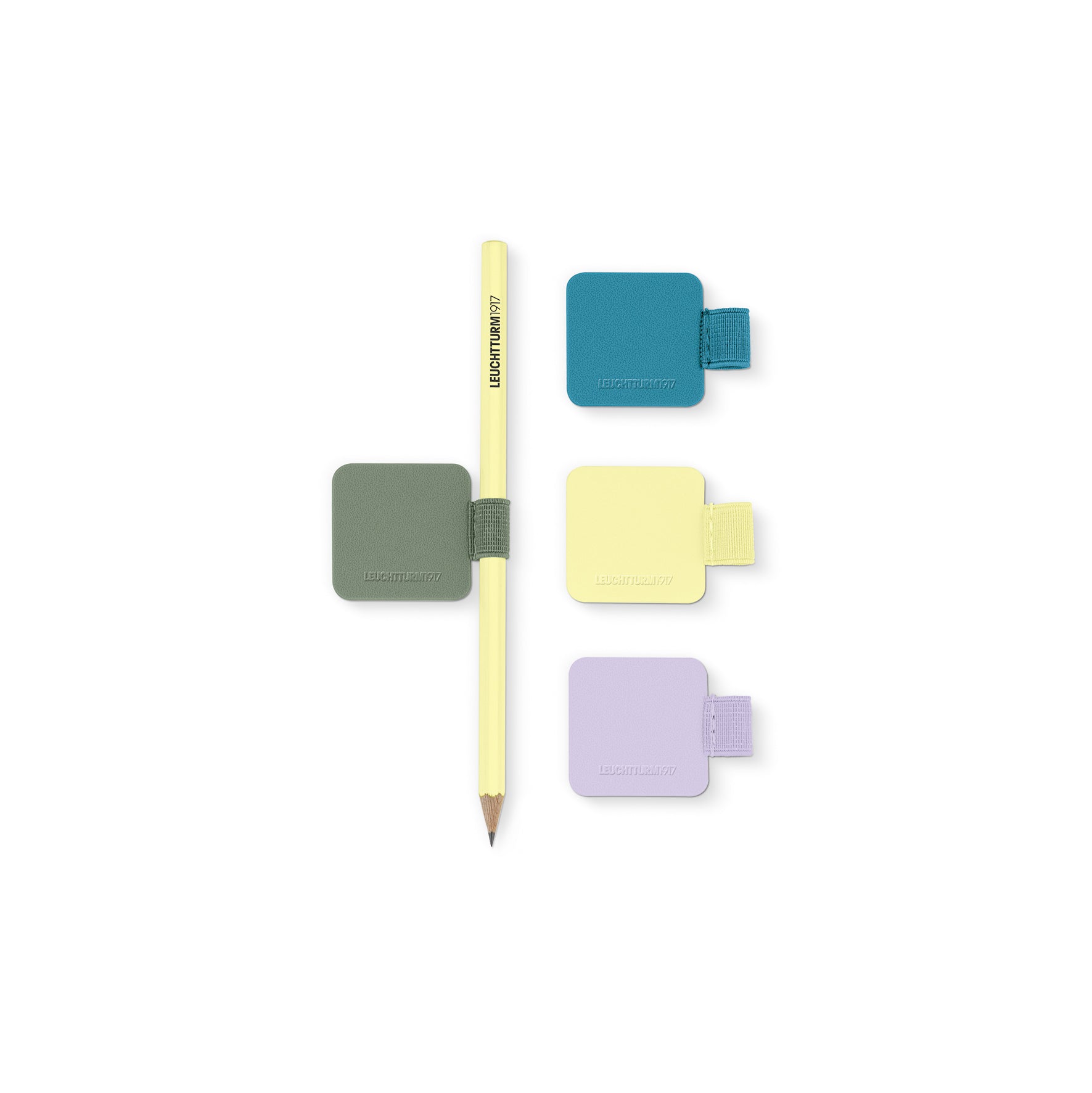 Leuchtturm1917 sage green pen loop attached to notebook