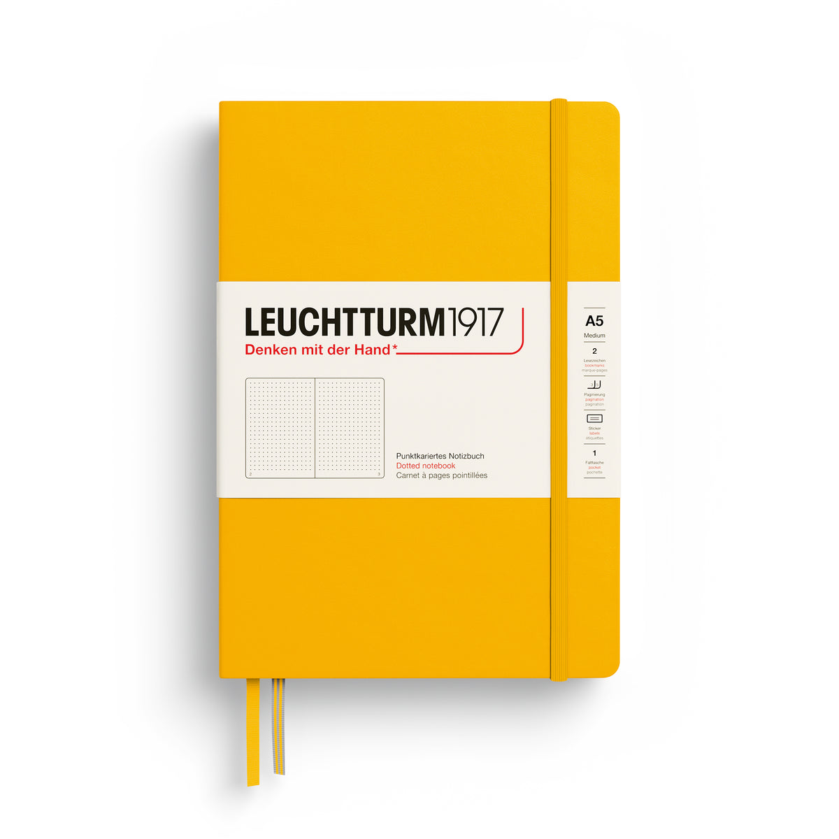 Leuchtturm1917 A5 hardcover notebook in sunflower yellow