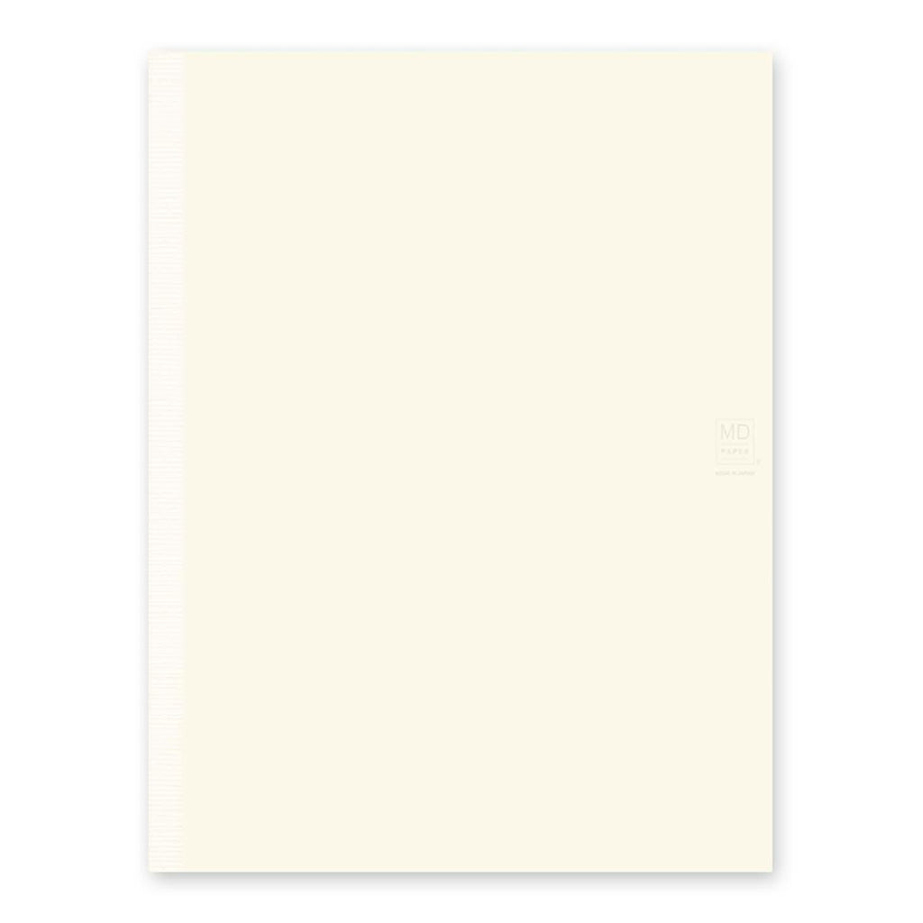 Midori MD Paper A4 notebook lifestyle flat lay on desk