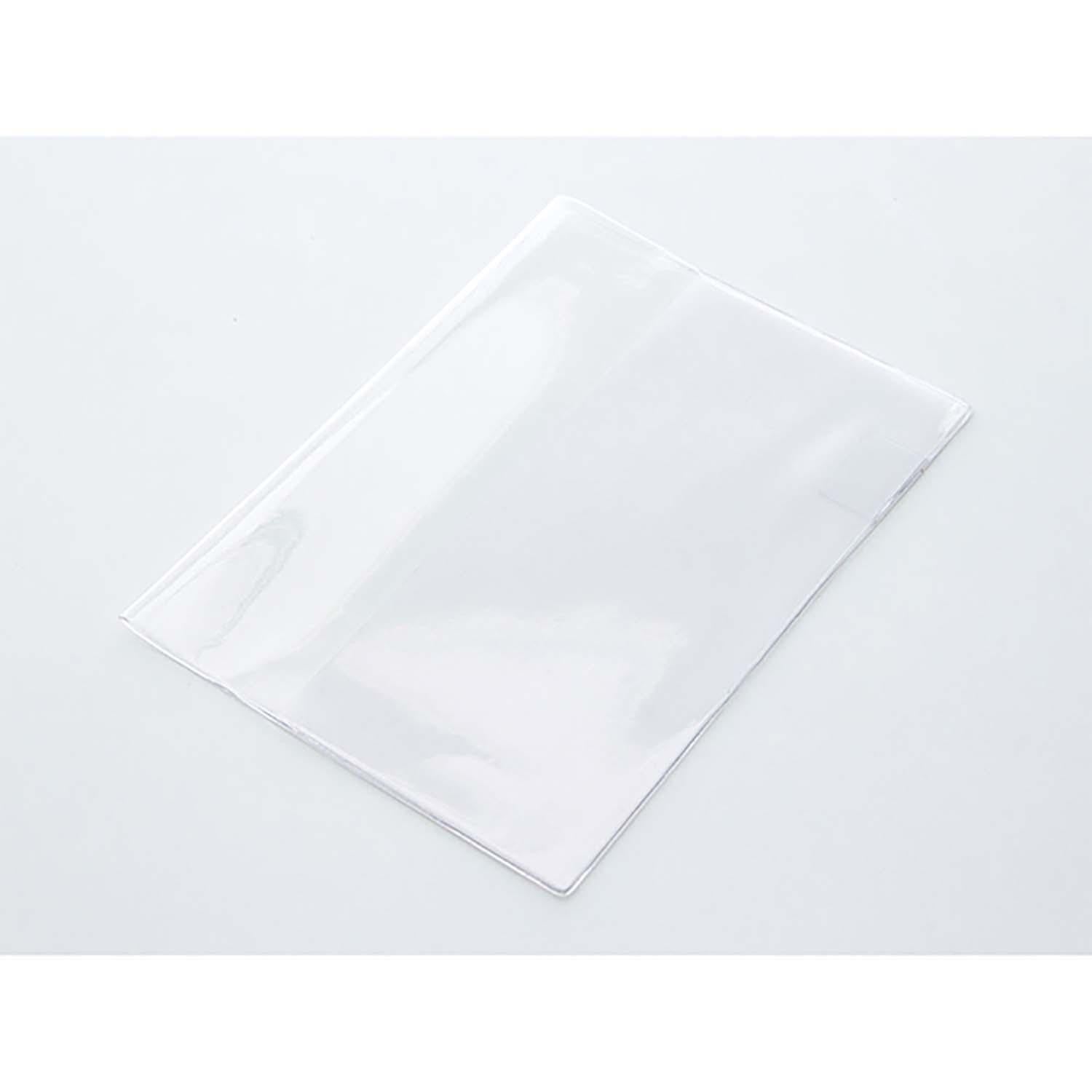 Midori MD Paper clear A5 cover on notebook from front