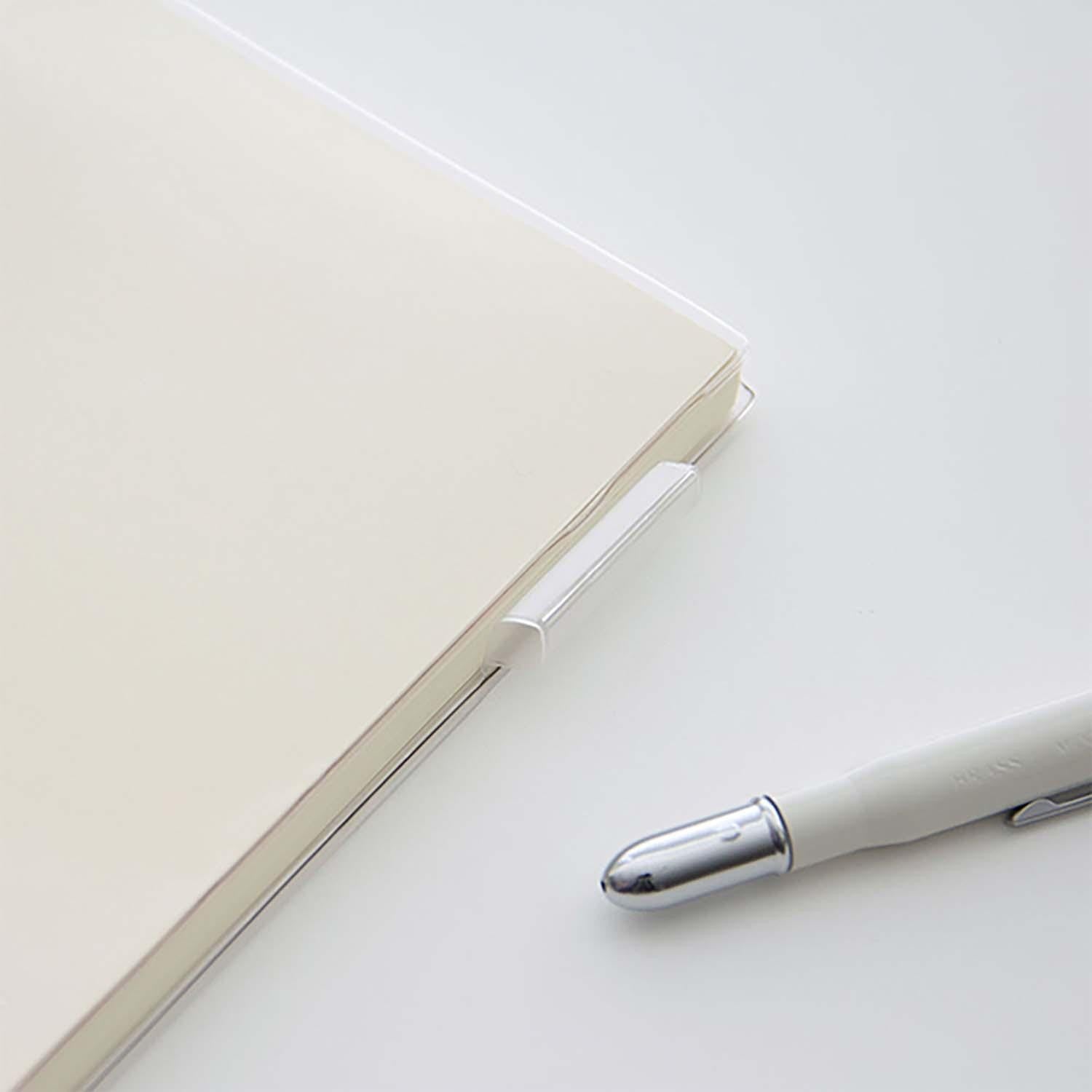 Midori MD Paper clear notebook cover detail close-up