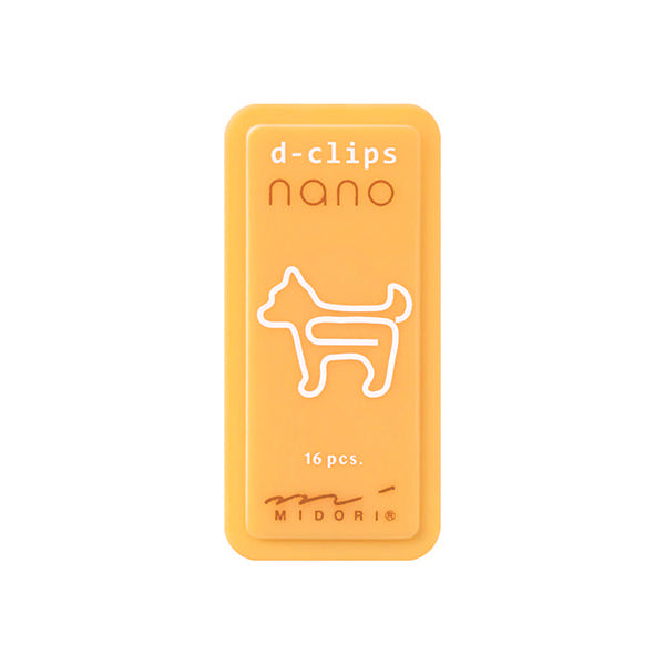 Midori nano dog paper clips in use on papers