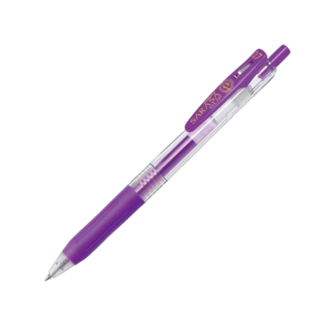 Zebra Sarasa Clip gel pen in blue and purple colours