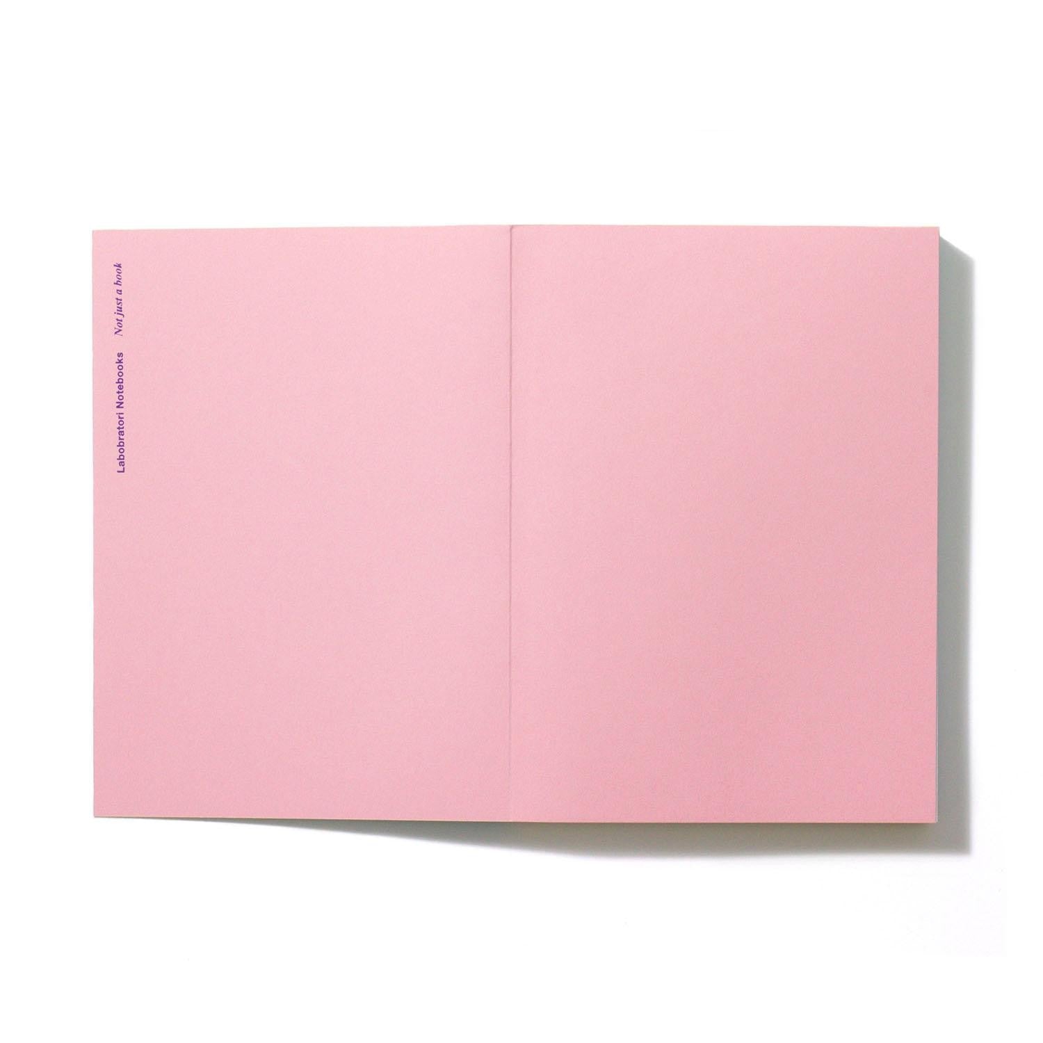 Labobratori notebook blue purple edge detail