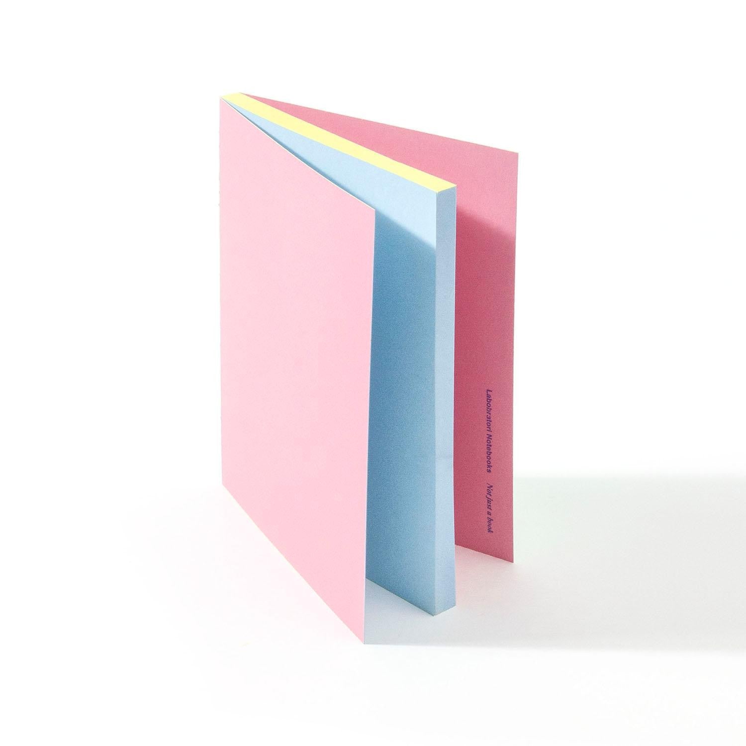 Labobratori sprayed edge notebook in pink and green product photo