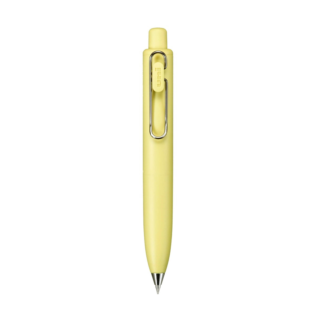 Uniball One P gel pen 0.5mm Fine — Banana (pastel yellow)