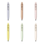 Uniball One P gel pen 0.5mm all 6 pastel colours — Soda, Coffee, Peach Milk, Banana, Fresh Mint, Yogurt