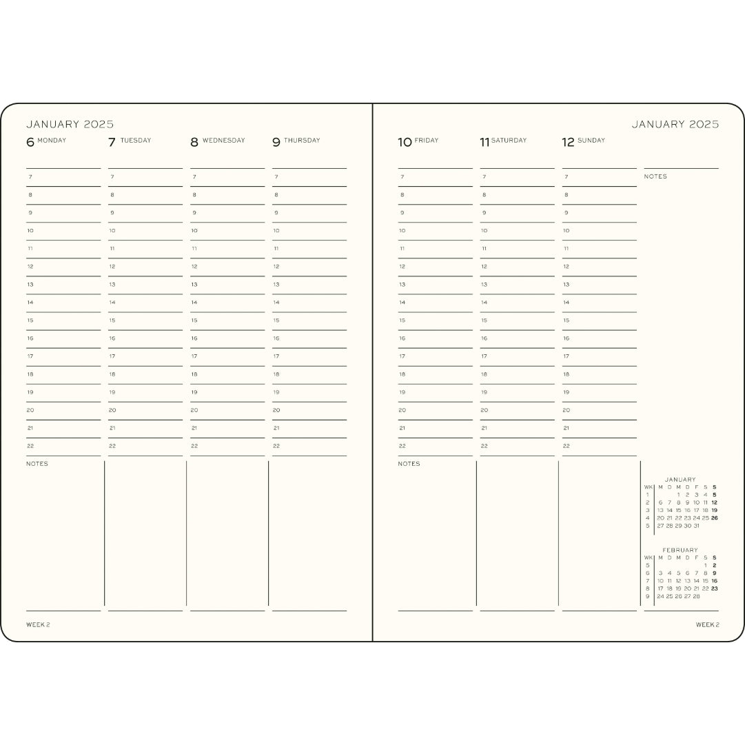 Leuchtturm1917 2025 A5 Week Planner