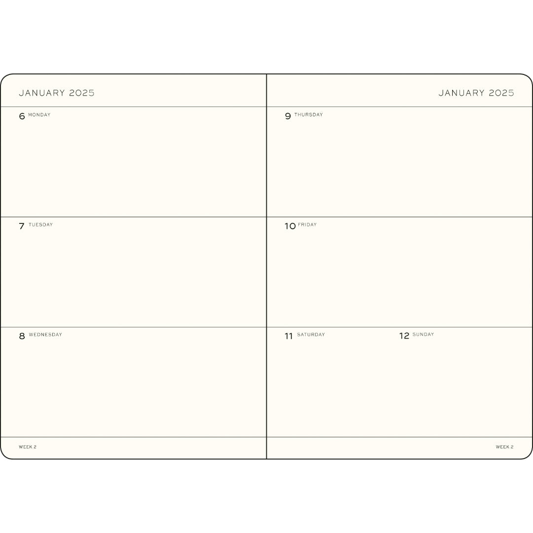 Leuchtturm1917 2025 A5 Weekly Planner