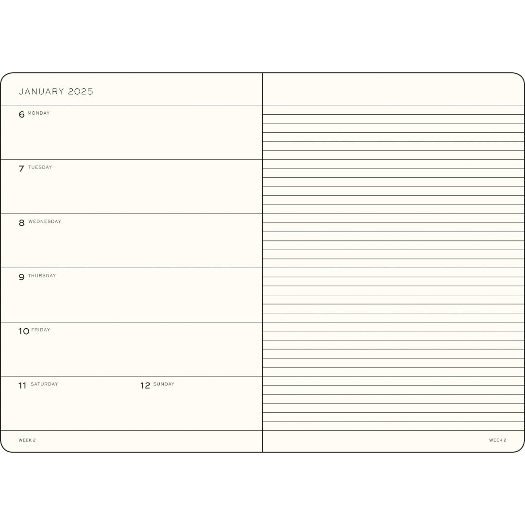 Leuchtturm1917 2025 B5 Weekly Planner & Notebook