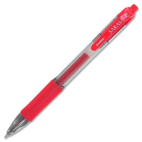Zebra Sarasa 0.7mm gel pen in red ink colour