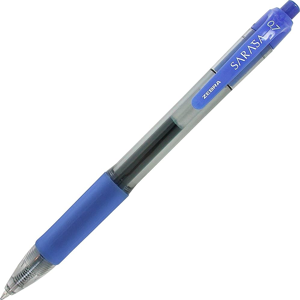 Zebra Sarasa 0.7mm gel pen in blue ink colour