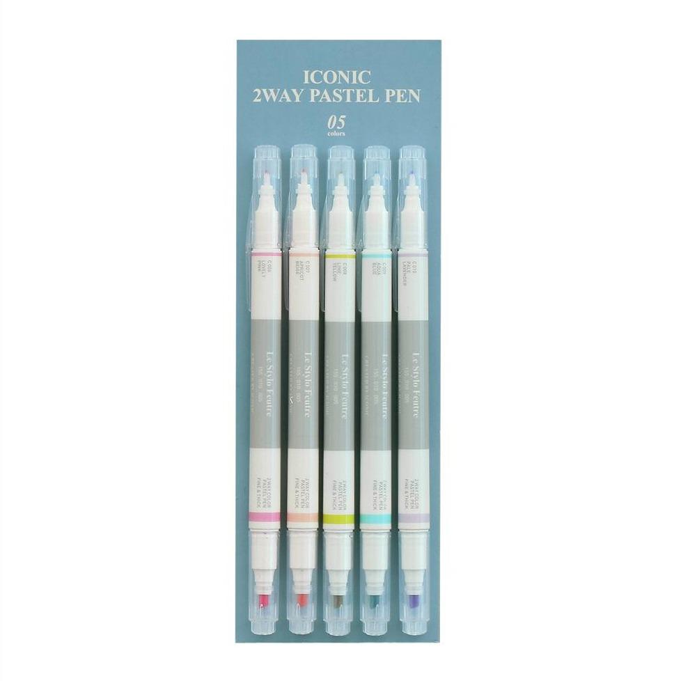 2 Way Pastel Pen Set-Pens-Iconic-nóta póca