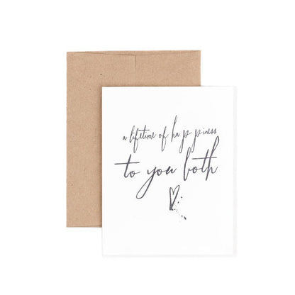 A Lifetime of Happiness to You Both-Cards-The Pear in Paper-nóta póca