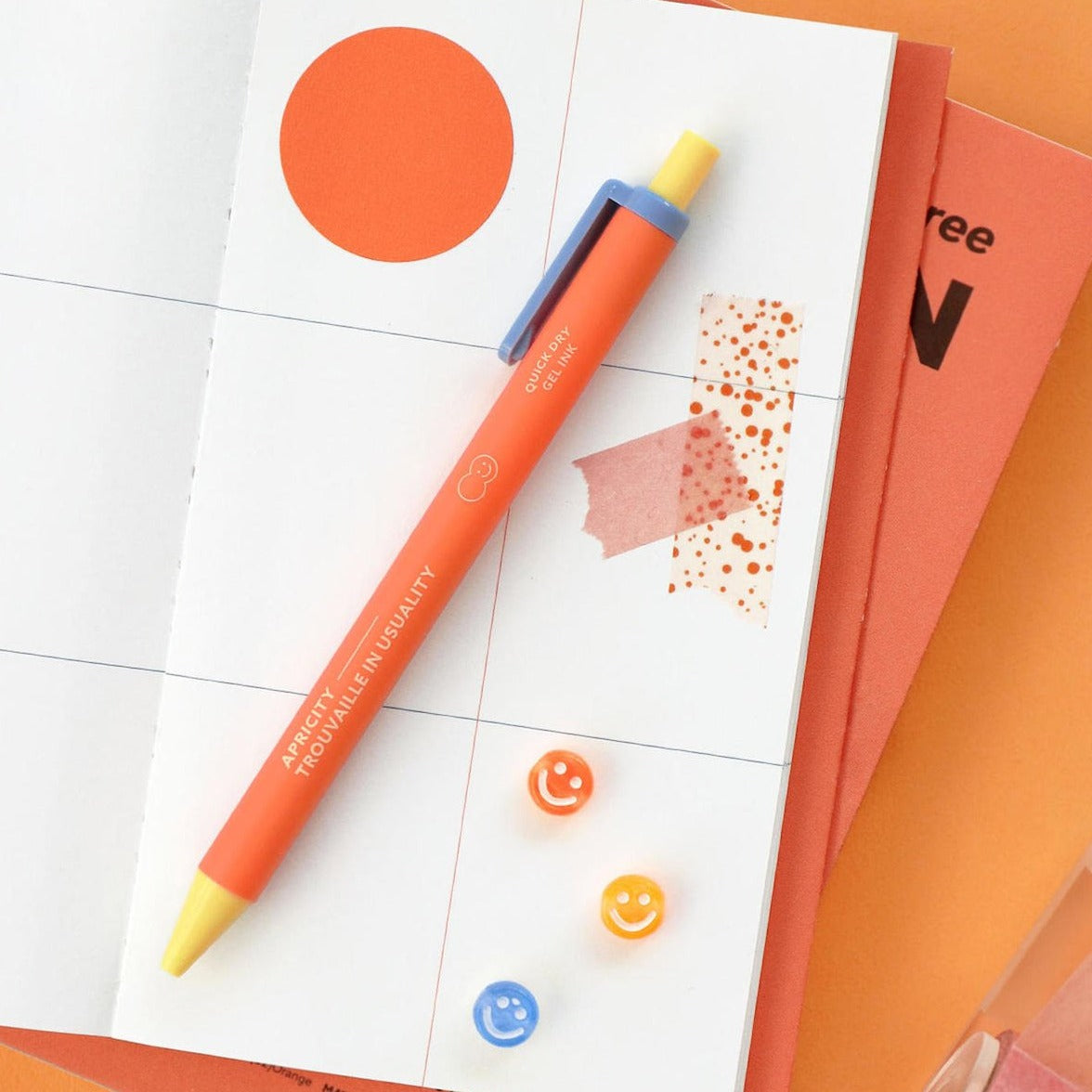 Iconic Bubbly gel pen tangerine body colour