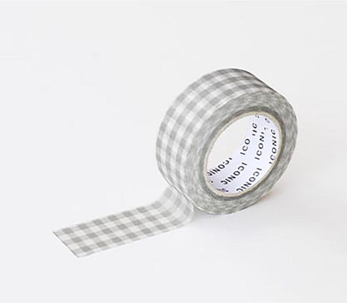 Iconic dusty gingham masking washi tape roll product photo