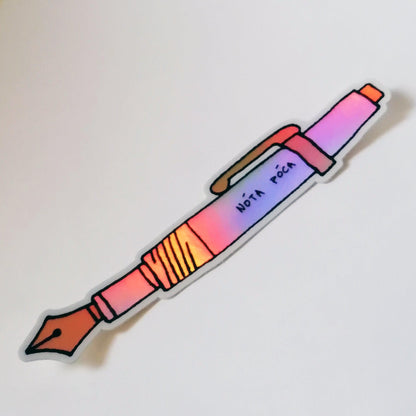 Fountain Pen Vinyl Sticker - Holographic-Stickers-nóta póca-nóta póca