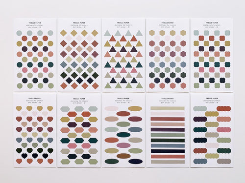 Geometric Mini Stickers - 10 Sheets-Stickers-trolls paper-nóta póca