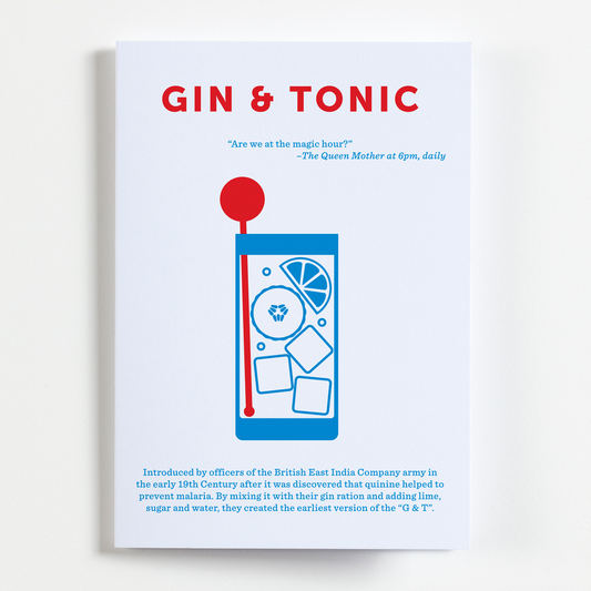 Gin & Tonic recipe greeting card
