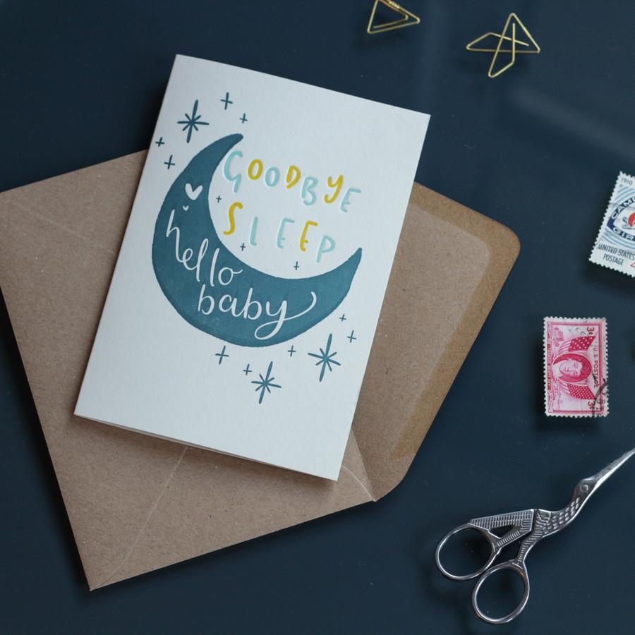 Goodbye Sleep Hello Baby-Cards-Hunter Paper Co.-nóta póca
