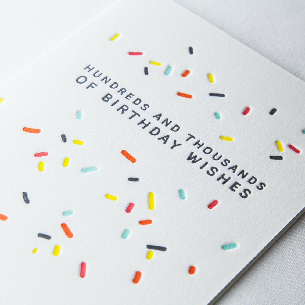 Hundreds and thousands of birthday wishes-Cards-The Pear in Paper-nóta póca