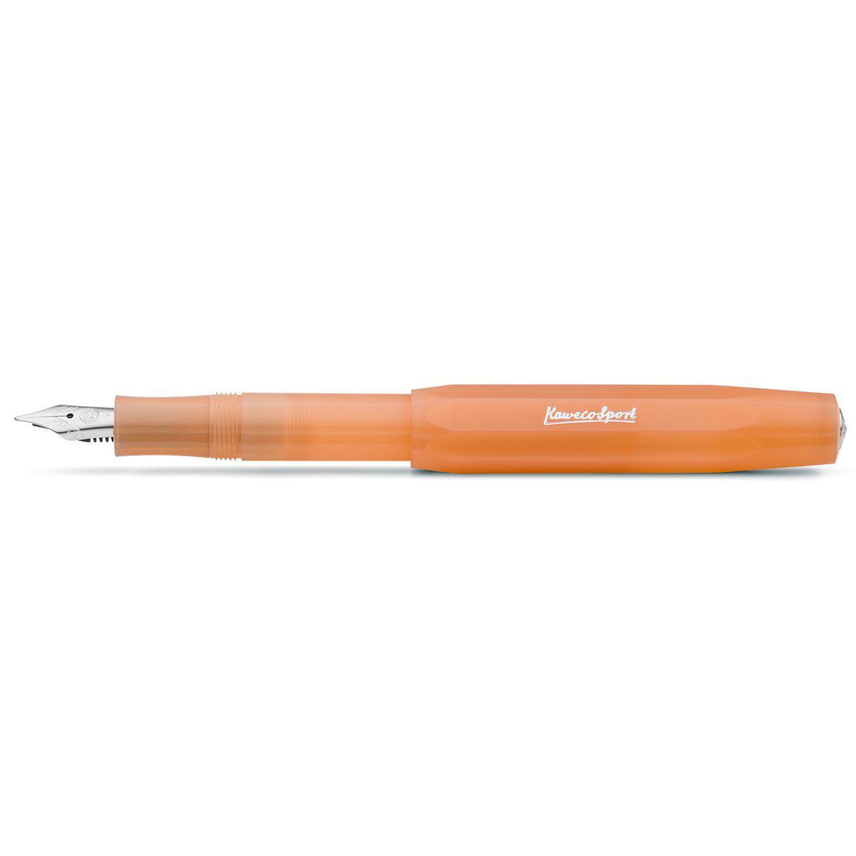 Kaweco Frosted Sport Fountain Pen Soft Mandarin-Pens-Kaweco-Fine / 0.7mm-nóta póca