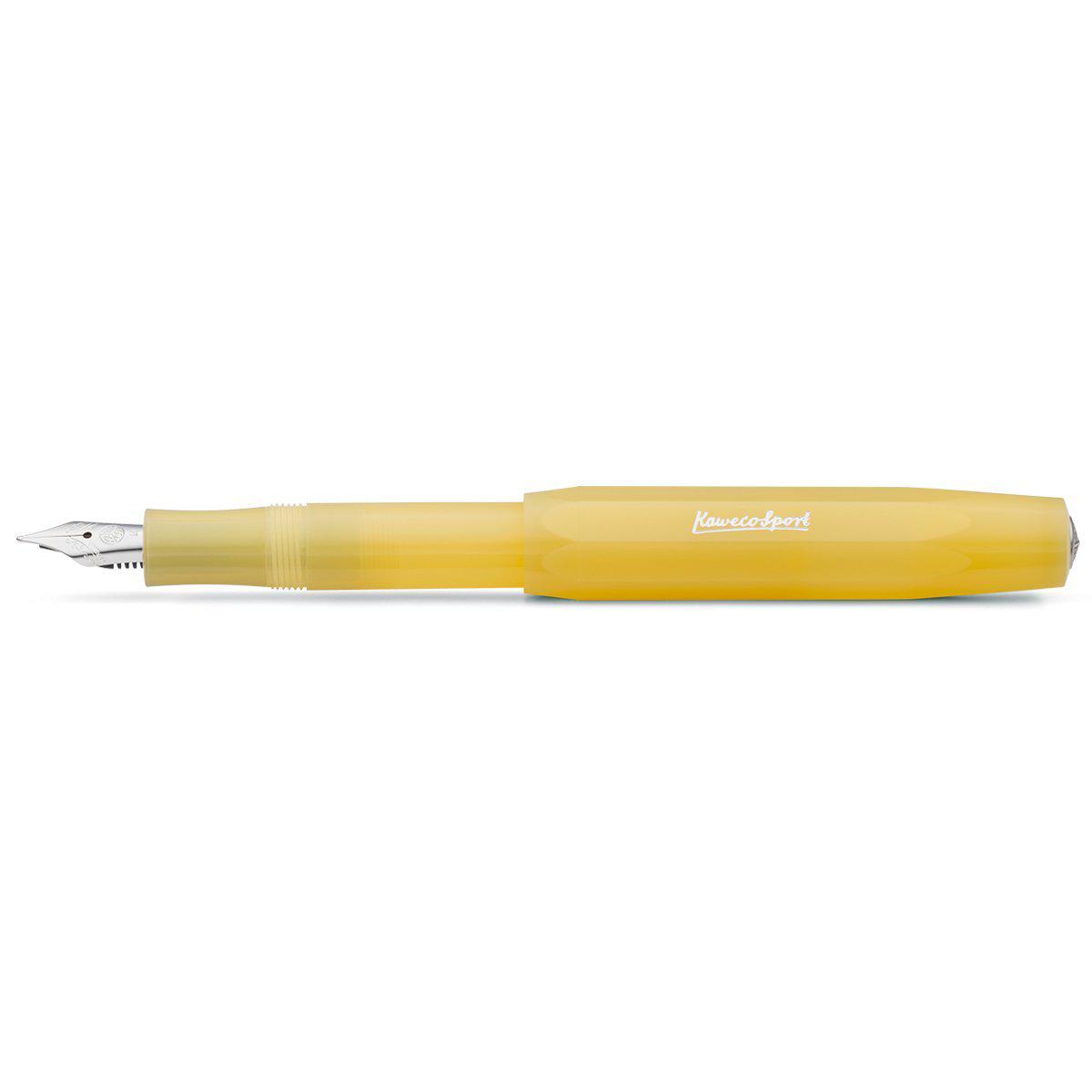 Kaweco Frosted Sport Fountain Pen Sweet Banana-Pens-Kaweco-Fine / 0.7mm-nóta póca