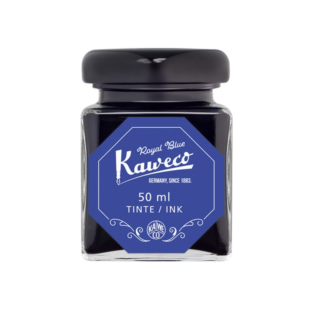 Kaweco Royal Blue fountain pen ink bottle 50ml glass jar