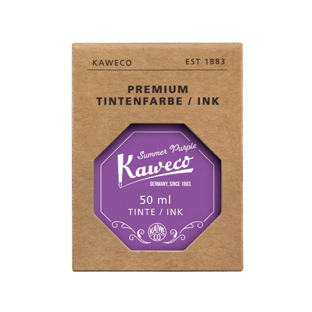 Kaweco Summer Purple ink 50ml bottle label close-up