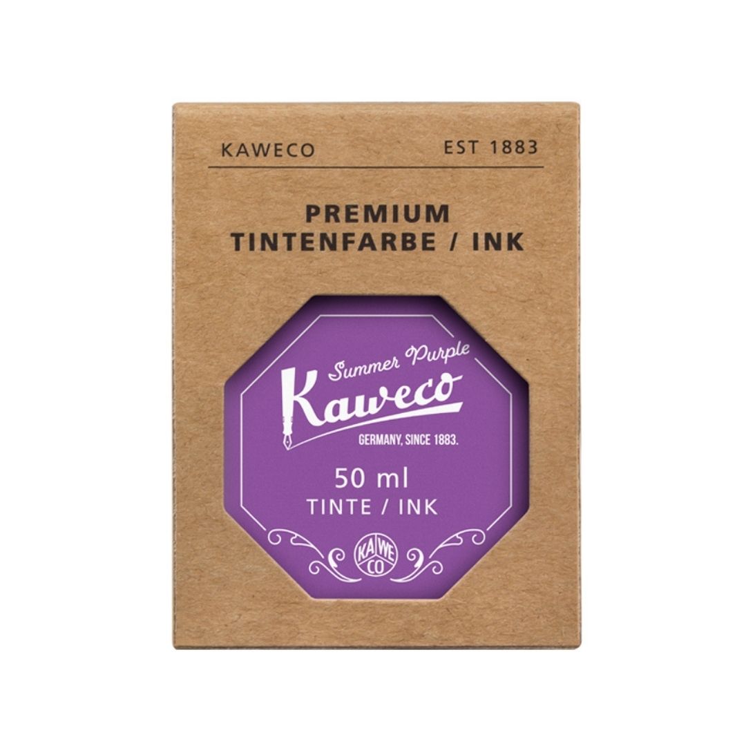 Kaweco Summer Purple ink 50ml bottle label close-up