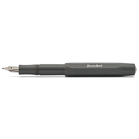 Kaweco Skyline Sport Fountain Pen Grey-Pens-Kaweco-Fine / 0.7 mm-nóta póca