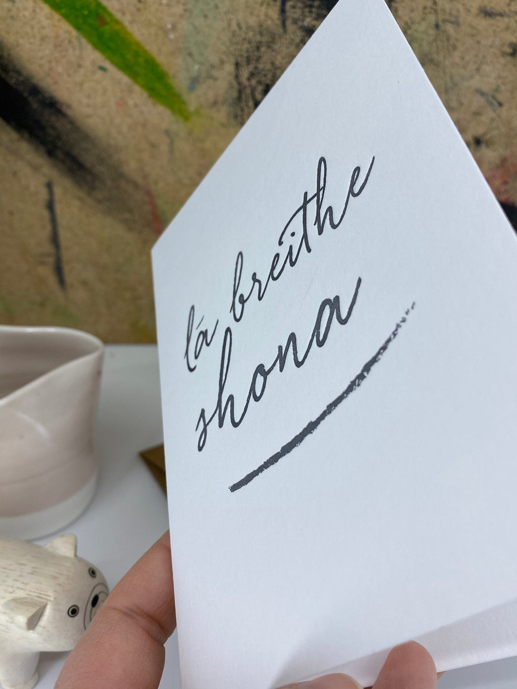 Irish birthday card inside and envelope