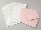 Midori letter writing set contents laid flat showing paper and envelopes