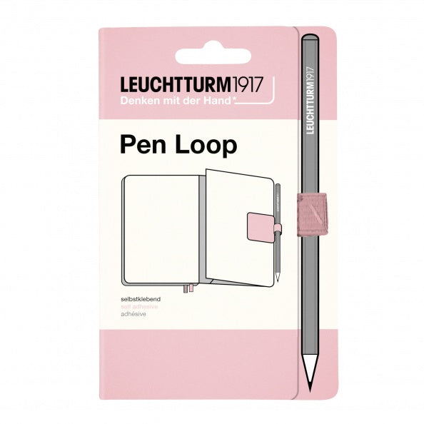Leuchtturm1917 blush pen loop attached to notebook cover