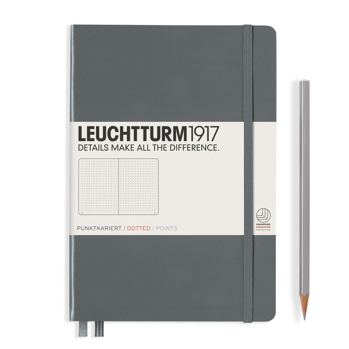Leuchtturm1917 A5 hardcover notebook in anthracite grey