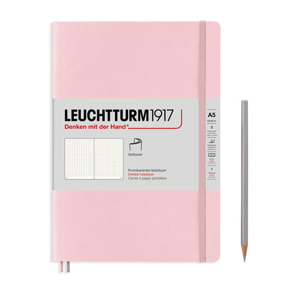Leuchtturm1917 A5 Hardcover Notebook in Powder-Notebooks-leuchtturm 1917-Dotted-nóta póca