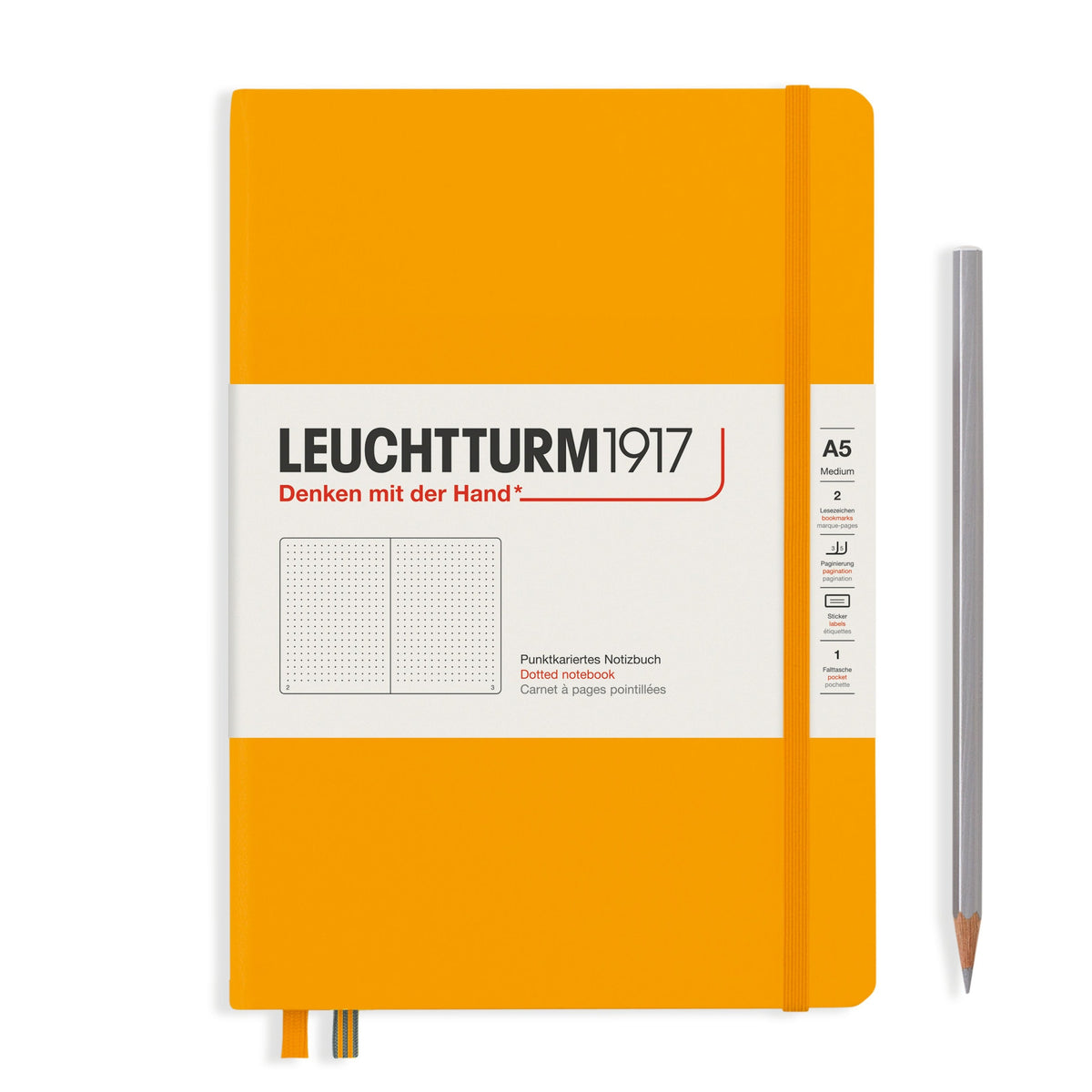 Leuchtturm1917 A5 hardcover notebook in rising sun orange