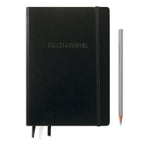 Leuchtturm1917 Bullet Journal black A5 open showing dotted pages