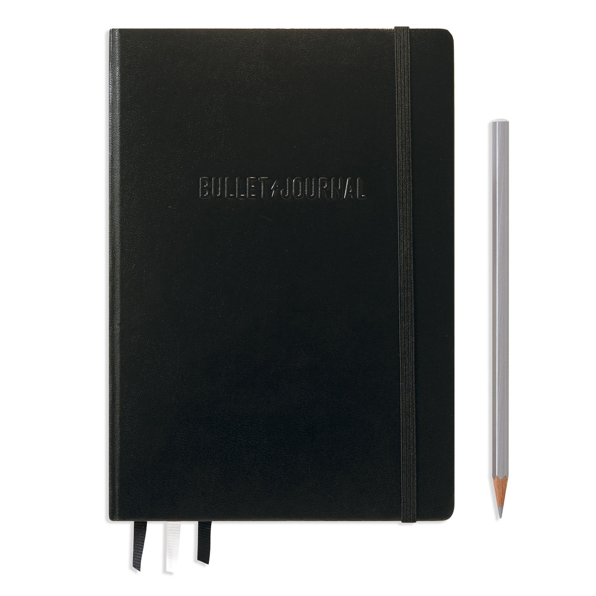 Leuchtturm1917 Bullet Journal black A5 open showing dotted pages