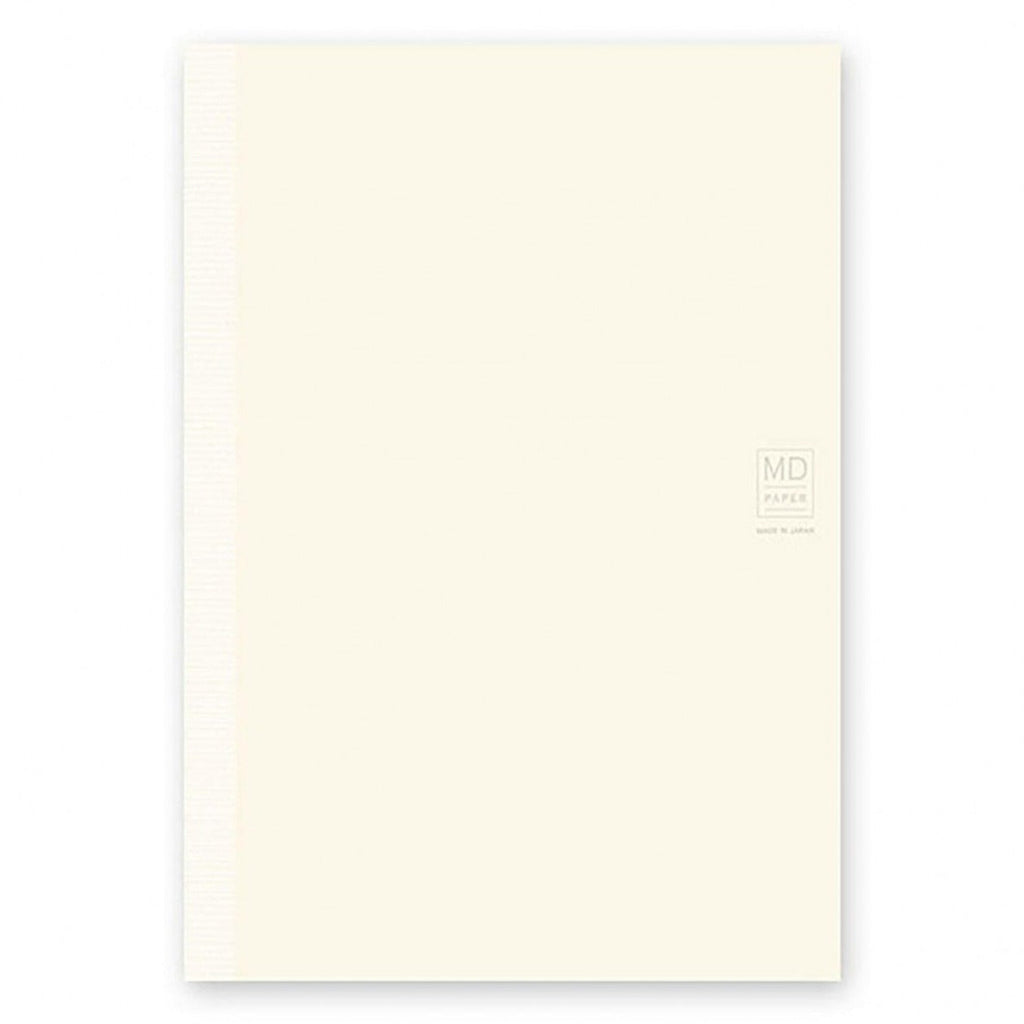 Midori MD Paper A5 notebook open showing blank pages