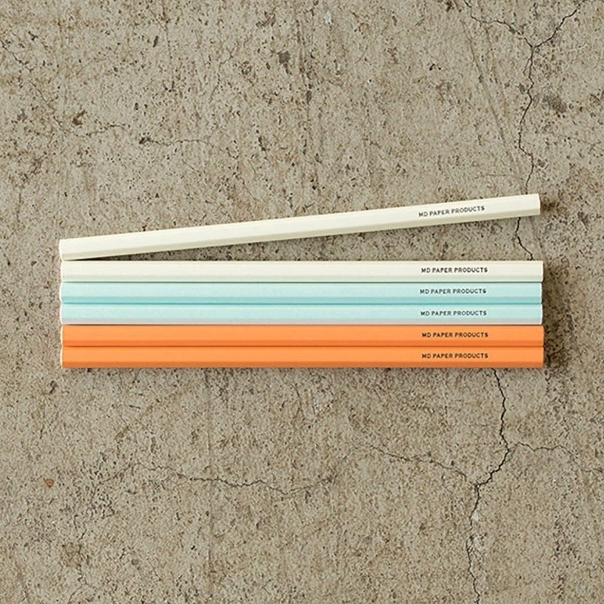 Midori MD Paper colour pencils set showing all six colours
