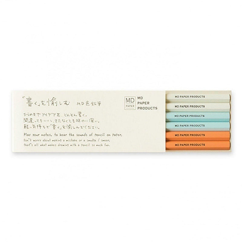 Midori MD Paper colour pencil 6-piece set product photo
