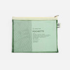 Mesh Pocket - Green-Pencil Cases-Papier Tigre-nóta póca