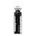 Midori 16cm black ruler close-up showing measurement markings