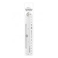 Midori 30cm clear ruler close-up showing measurement markings