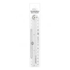 Midori 30cm clear ruler close-up showing measurement markings