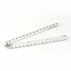 Midori multi ruler 30cm clear with stationery flat lay