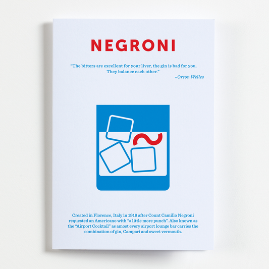 Negroni recipe greeting card